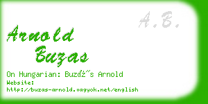 arnold buzas business card